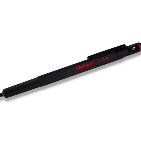 Ołówek automatyczny rOtring 600 metalowy 0.7mm, czarny - 3